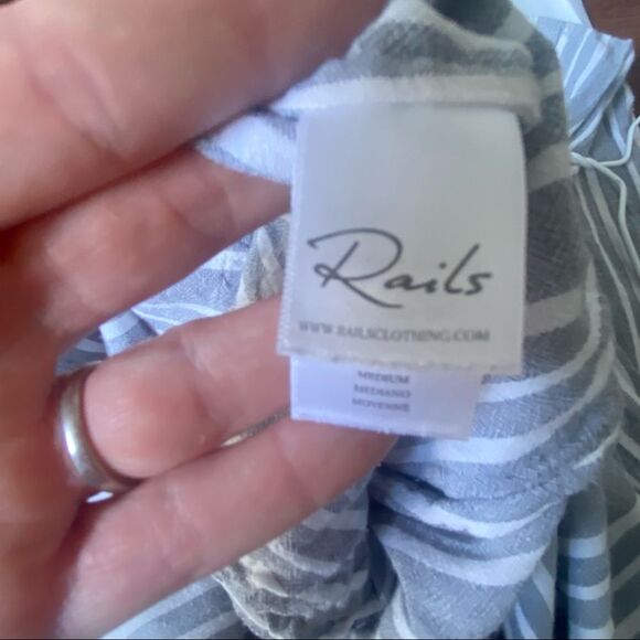 Rails Brooklyn Caldas Stripe Linen Blend Jumpsuit M - Picture 11 of 11